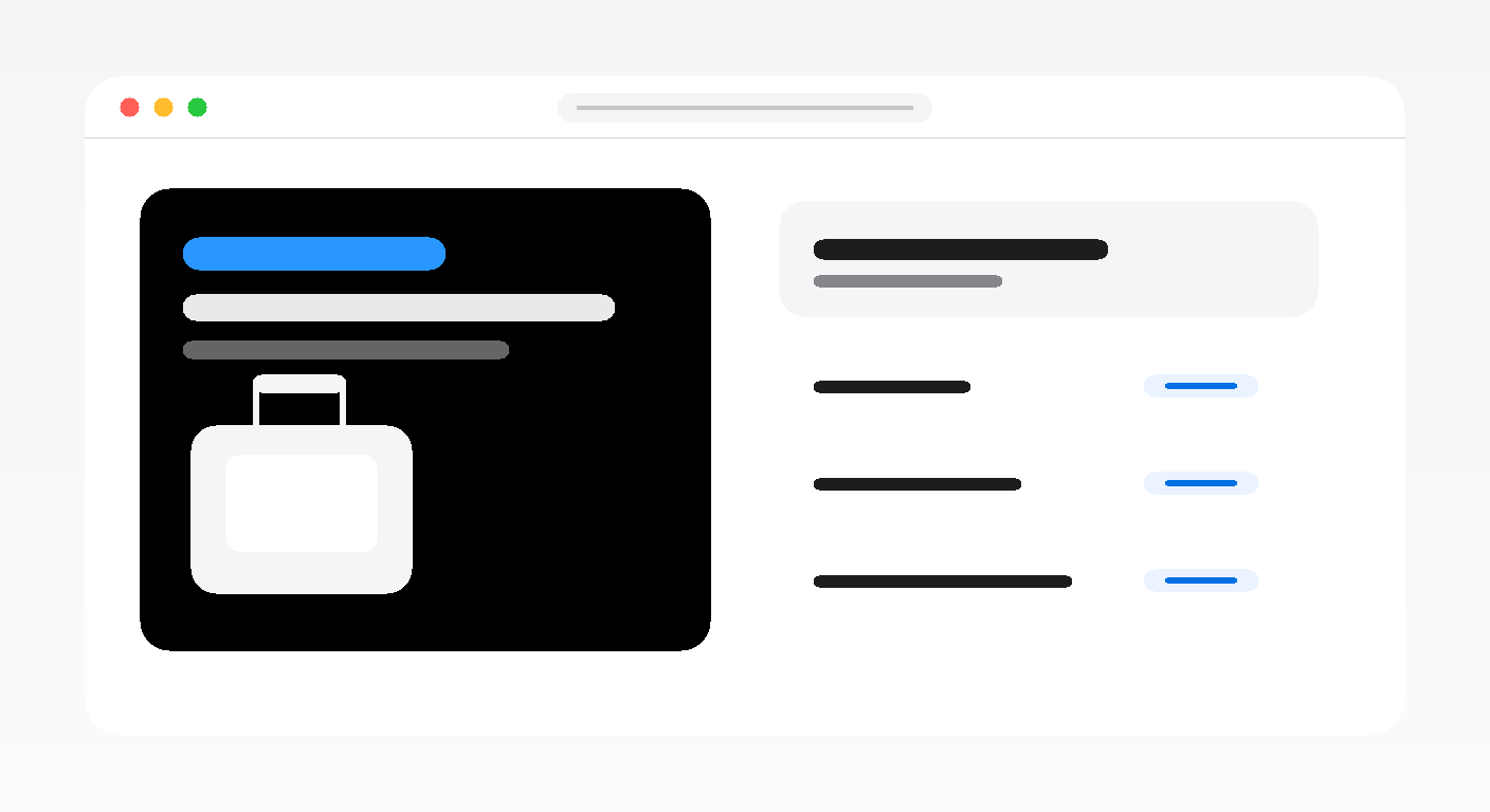 Landing page template preview